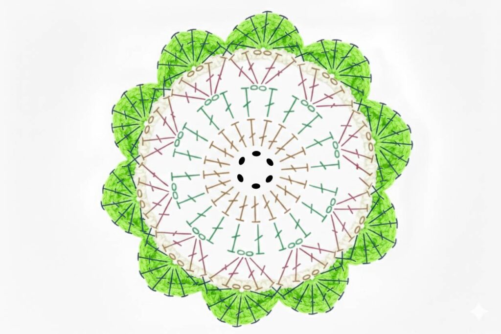 heegeldatud tassialused muster